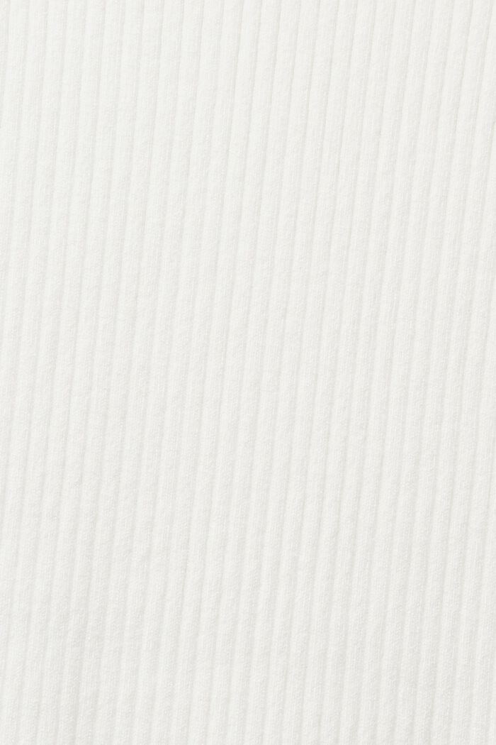 Mini-robe côtelée de style polo, OFF WHITE, detail image number 4