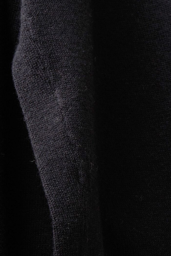 Pantalon en maille à taille haute et jambes larges, BLACK, detail image number 6