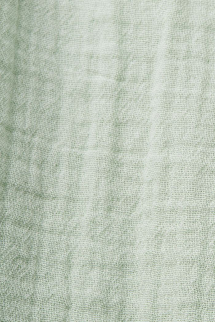 Hose mit weitem Bein, 100 % Baumwolle, DUSTY GREEN, detail image number 4