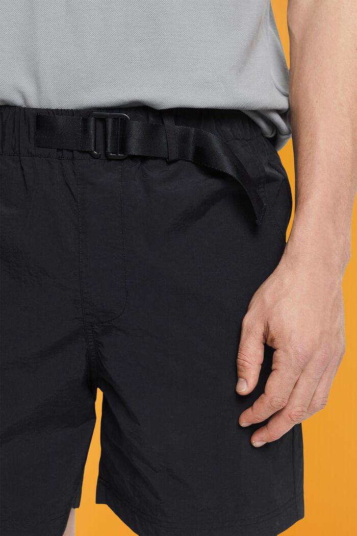 Shorts mit integriertem Gürtel, BLACK, detail image number 2