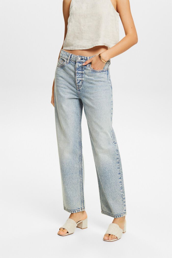 Lockere Retro-Jeans mit niedrigem Bund, BLUE LIGHT WASHED, detail image number 0