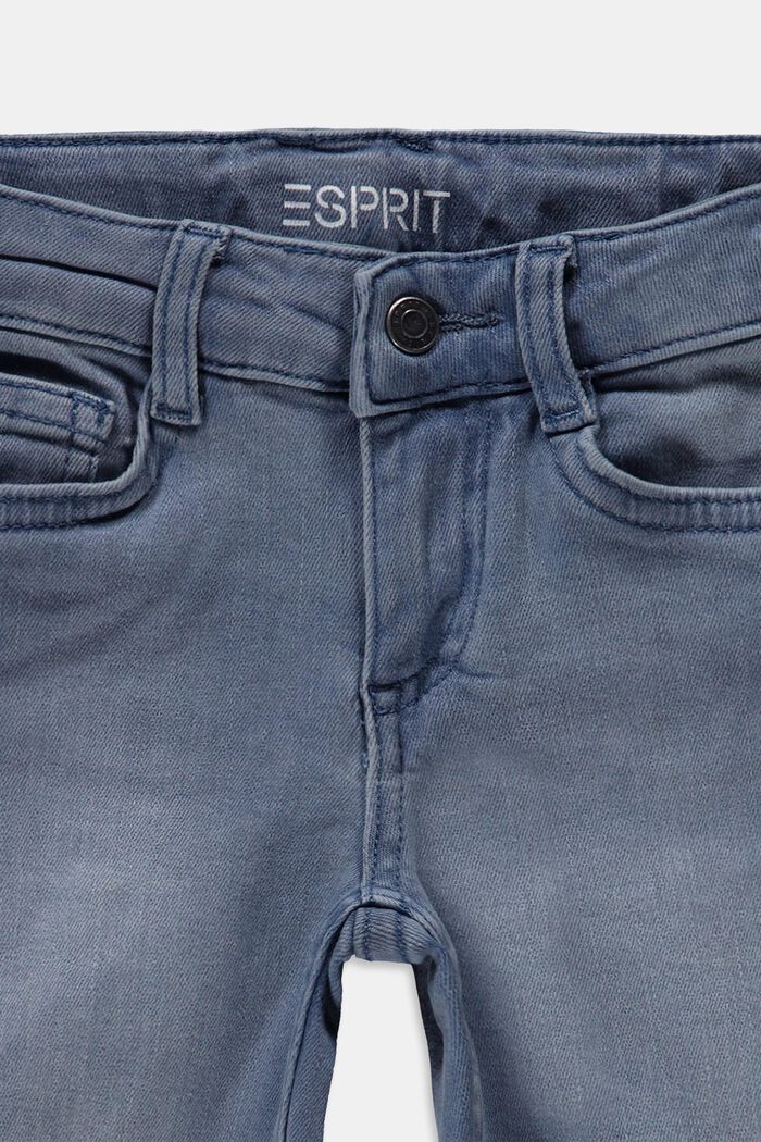 Short en jean à taille ajustable, BLUE BLEACHED, detail image number 2