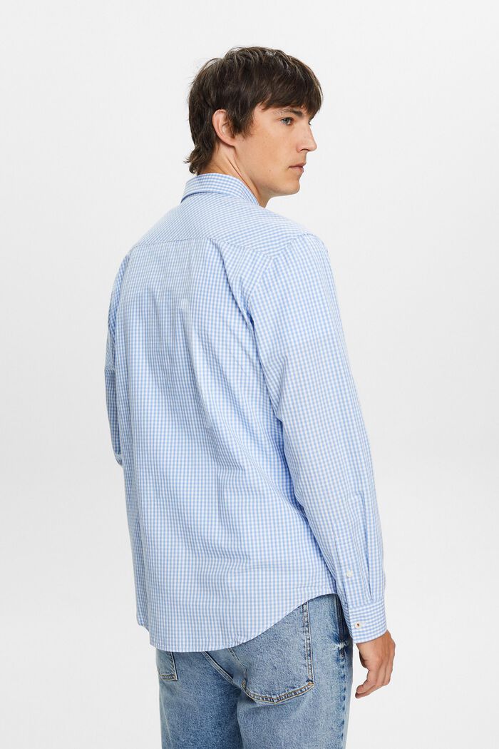 Chemise à col boutonné animée de carreaux vichy, 100 % coton, BRIGHT BLUE, detail image number 3