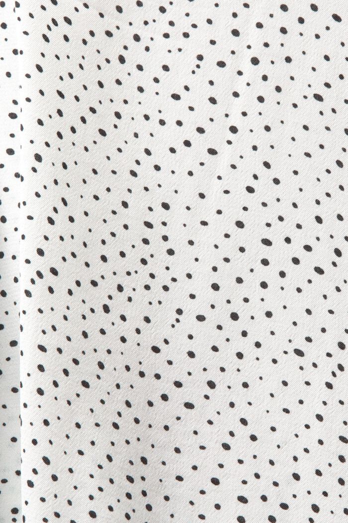 Bedruckte Bluse mit V-Ausschnitt, OFF WHITE, detail image number 5