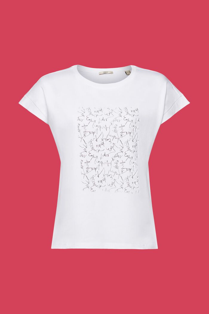 Shirt mit Logo, 100% Baumwolle, WHITE, detail image number 6
