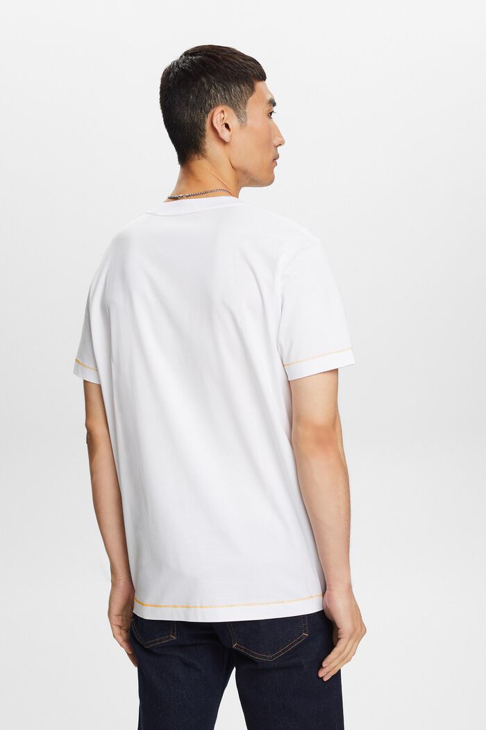 T-shirt en jersey à encolure ronde, 100 % coton, WHITE, detail image number 3