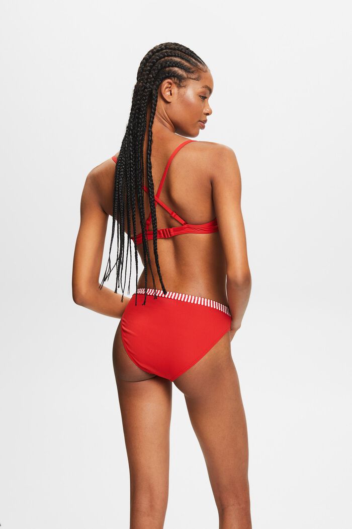 Bas de bikini taille mi-haute, DARK RED, detail image number 3
