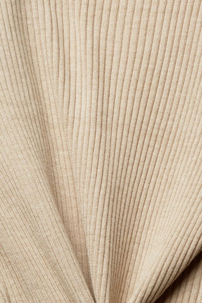 Cardigan côtelé à pans en pointe, SAND, detail image number 1
