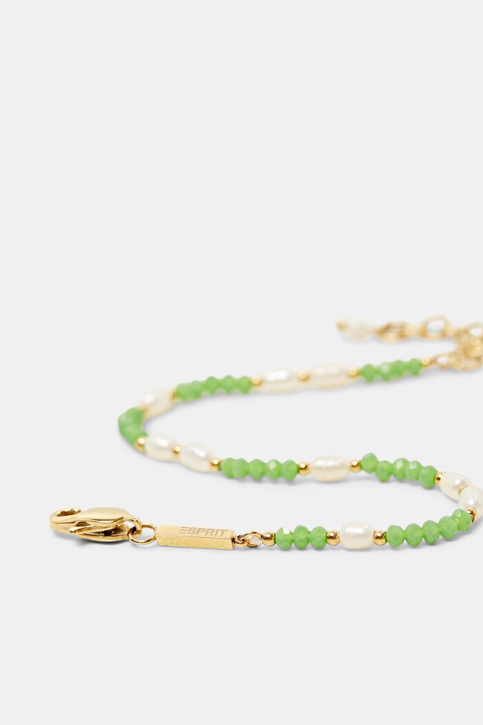 Bracelet à perles, acier inoxydable, GOLD, detail image number 1