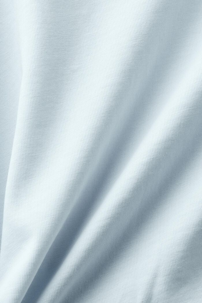 Haut à col tunisien en jersey, PASTEL BLUE, detail image number 6