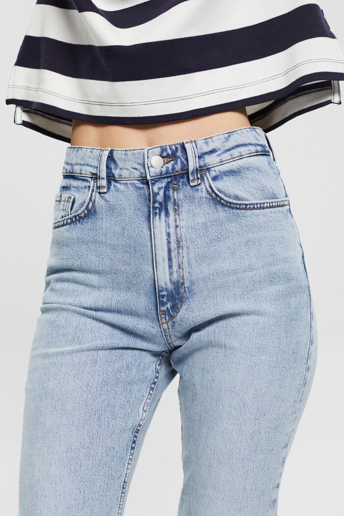 Cropped Jeans aus Baumwoll-Mix, BLUE LIGHT WASHED, detail image number 2
