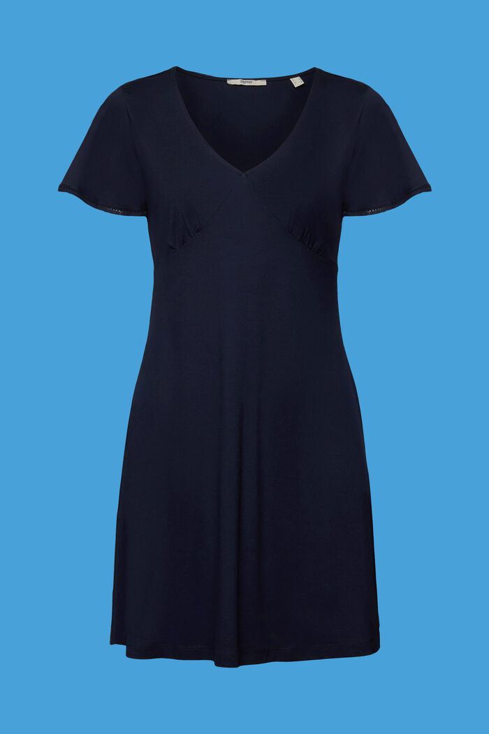 Jerseykleid mit Trichterärmeln, NAVY, detail image number 6