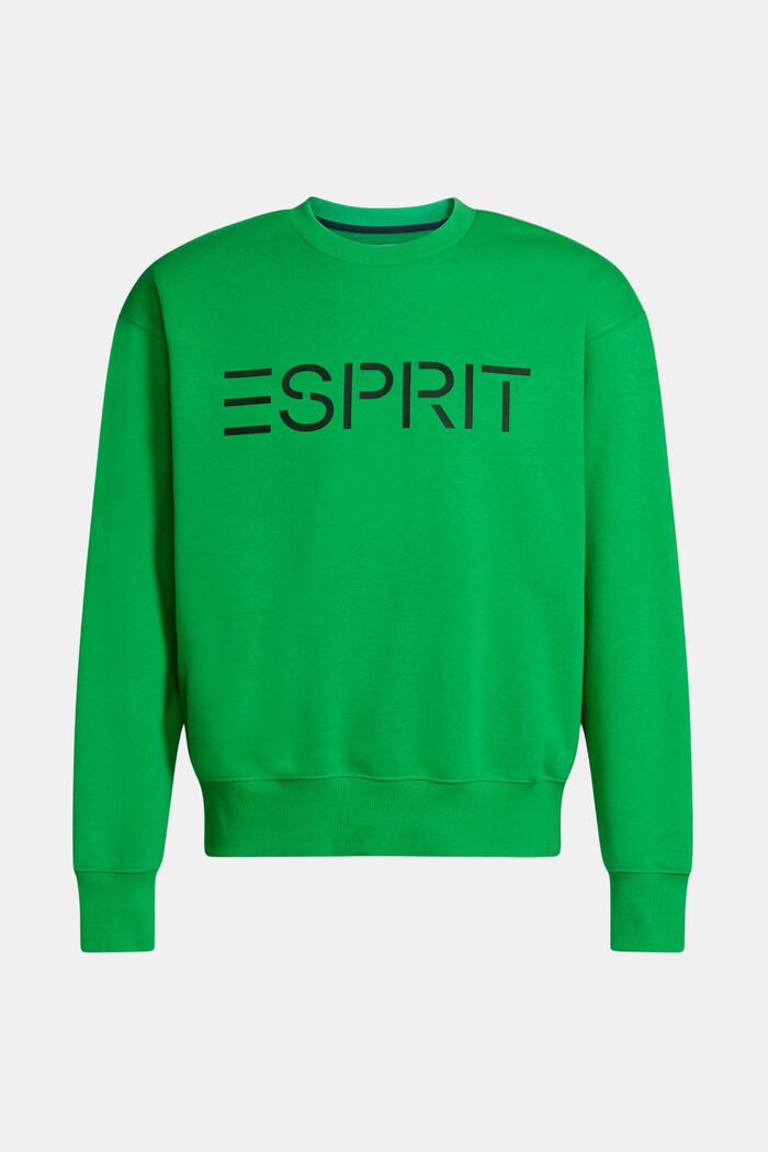 Sweat-shirt unisexe en maille polaire de coton orné d’un logo, GREEN, detail image number 6