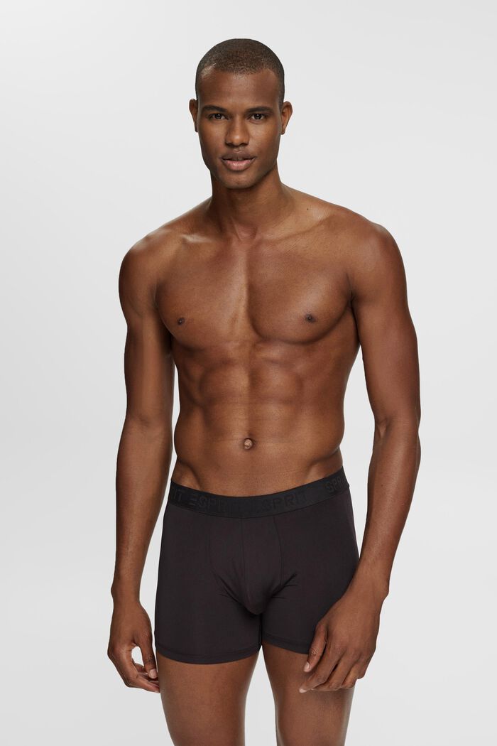 Lot de shorts longs pour Hommes en microfibre stretch, BLACK, detail image number 2