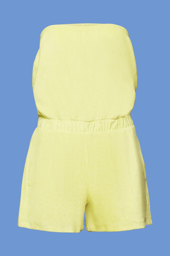 Recycelt: Strand-Jumpsuit aus Frottee, LIME YELLOW, detail image number 6
