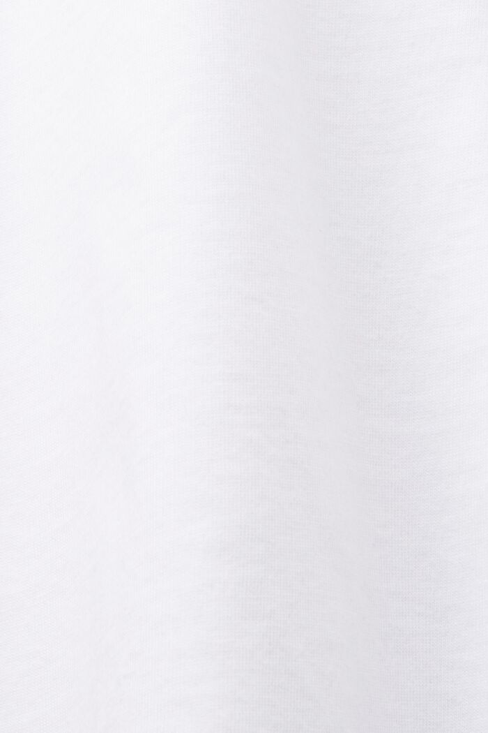 T-Shirt mit Strukturmix, 100 % Baumwolle, WHITE, detail image number 5