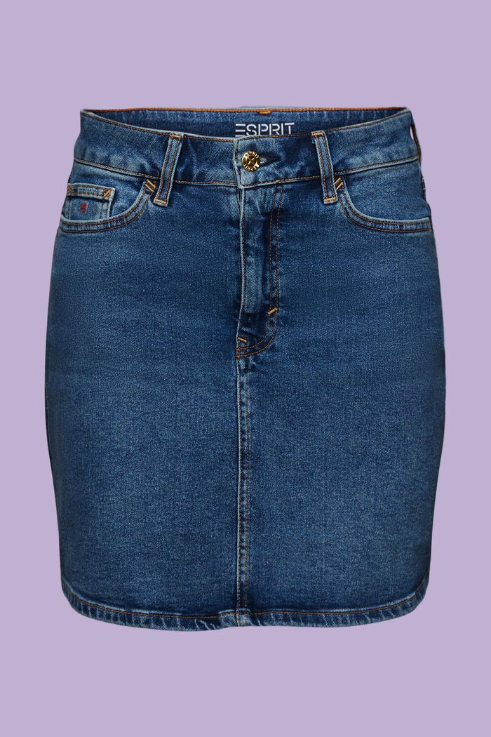 Mini-jupe en jean ornée de strass, BLUE MEDIUM WASHED, detail image number 7