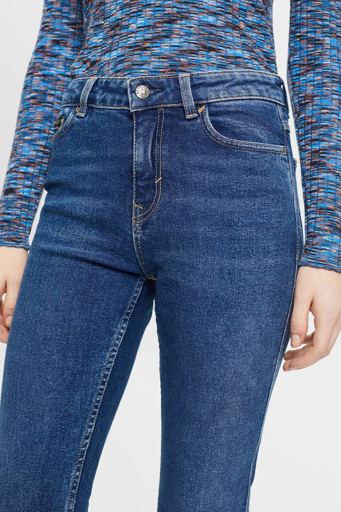 High-Rise-Jeans mit geradem Bein, BLUE MEDIUM WASHED, detail image number 2