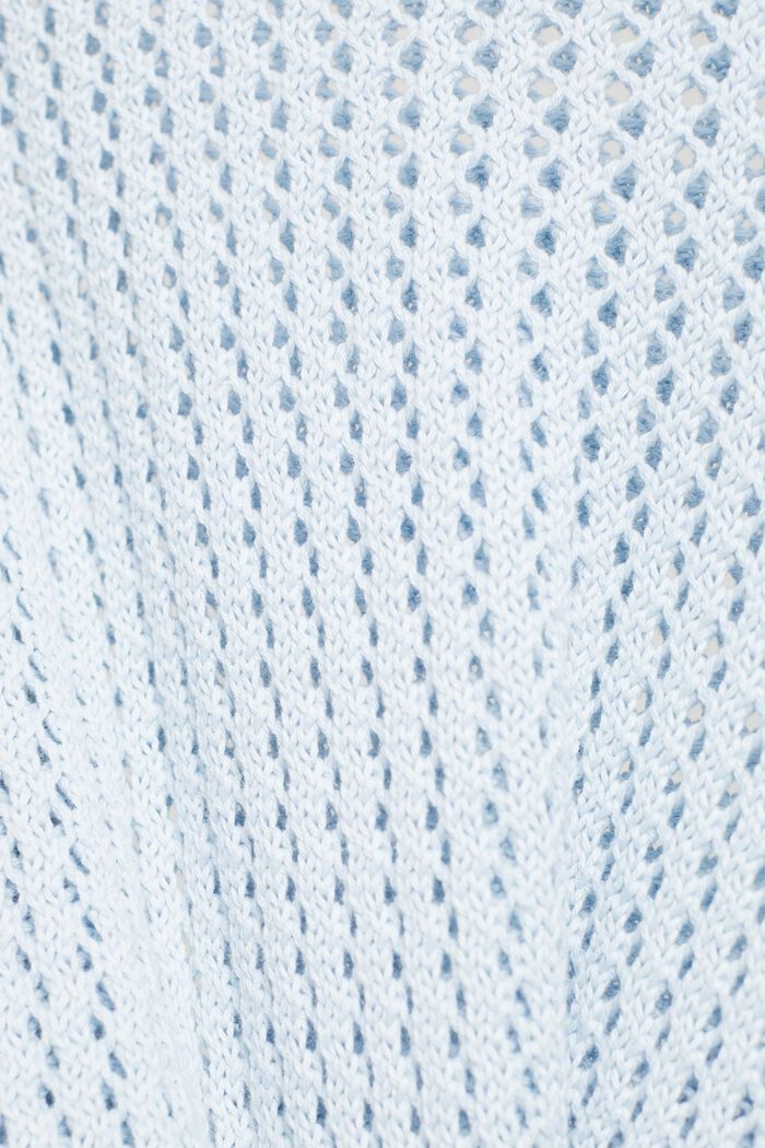 Strukturierter Pullover aus Bio-Baumwolle, PASTEL BLUE, detail image number 4