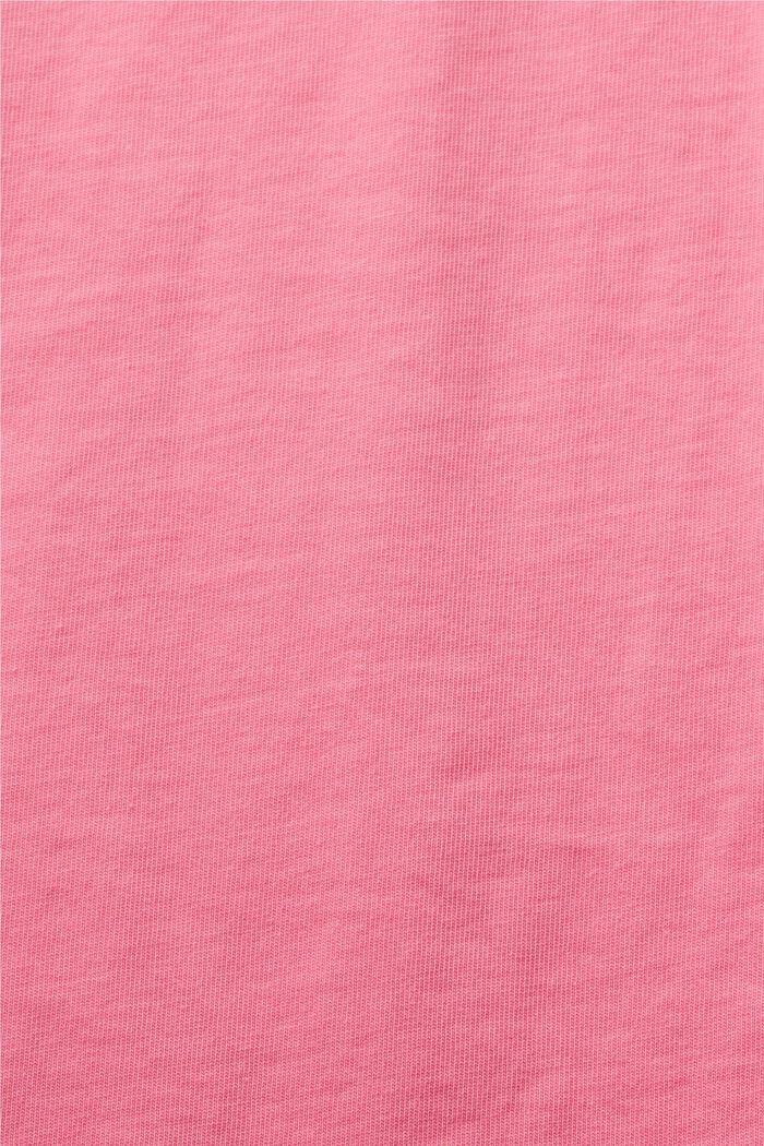 T-shirt col rond à logo, PINK FUCHSIA, detail image number 4