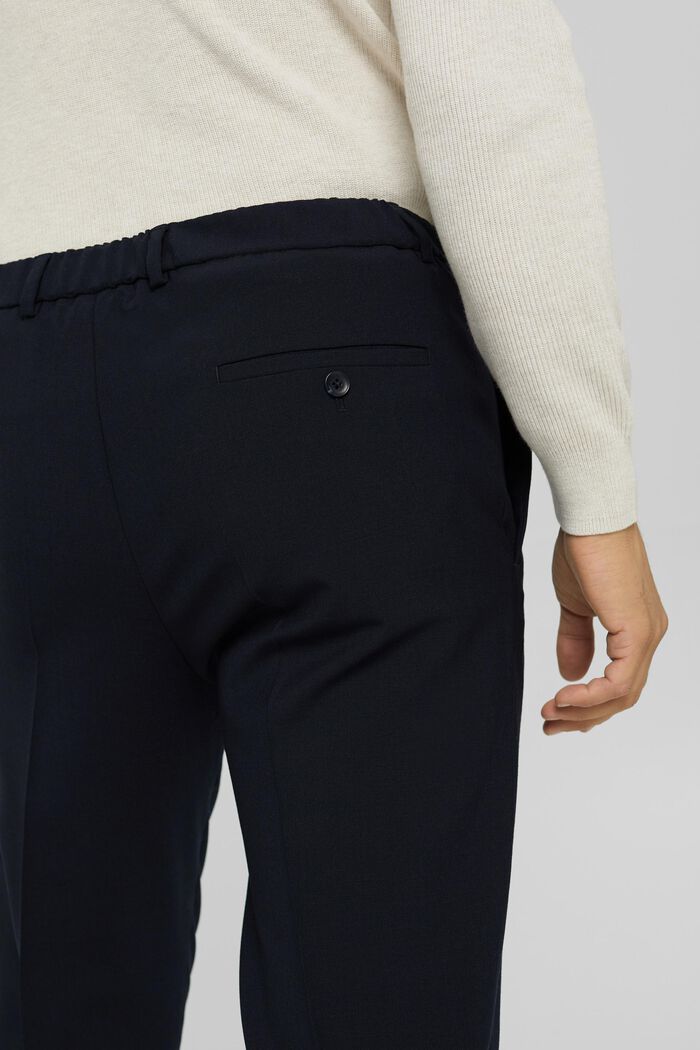 Laine éco-responsable : Pantalon à ceinture élastique, DARK BLUE, detail image number 6