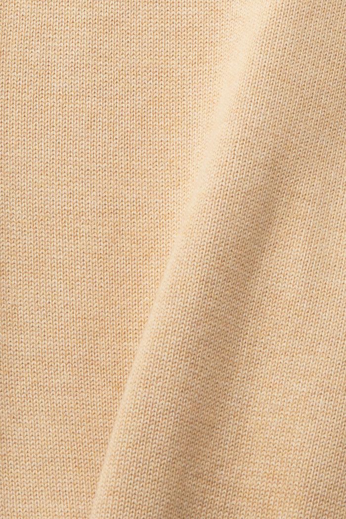 Cardigan  nachhaltiger Baumwolle mit V-Ausschnitt, BEIGE, detail image number 5