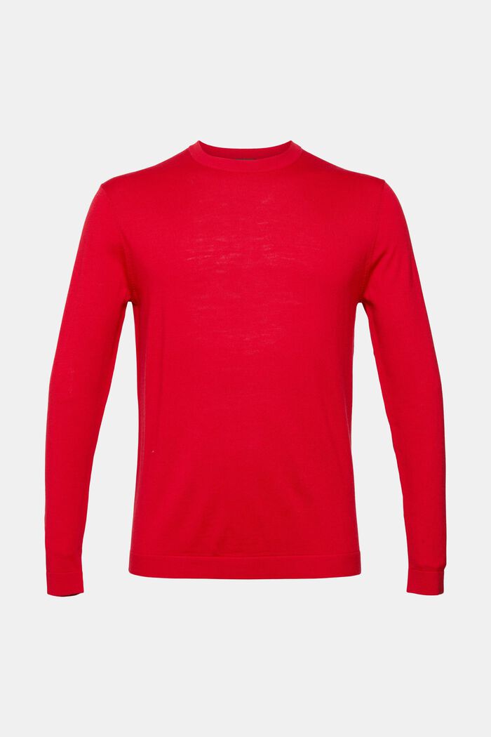 Pull-over en laine tricoté, DARK RED, detail image number 2