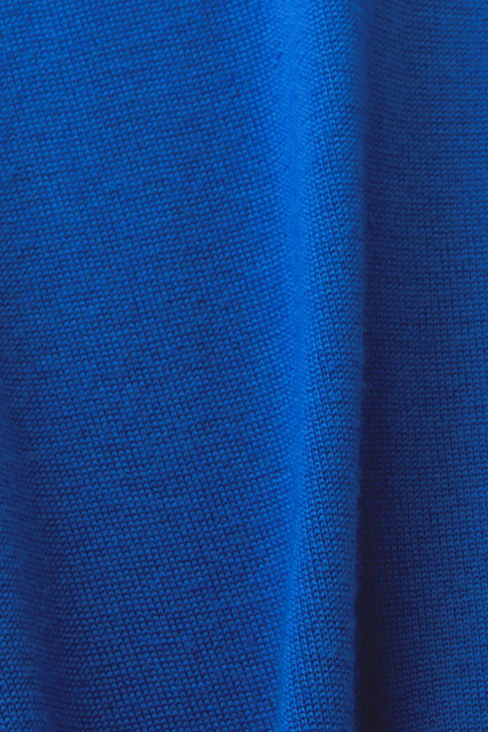 Pull-over en laine de style polo, BRIGHT BLUE, detail image number 5
