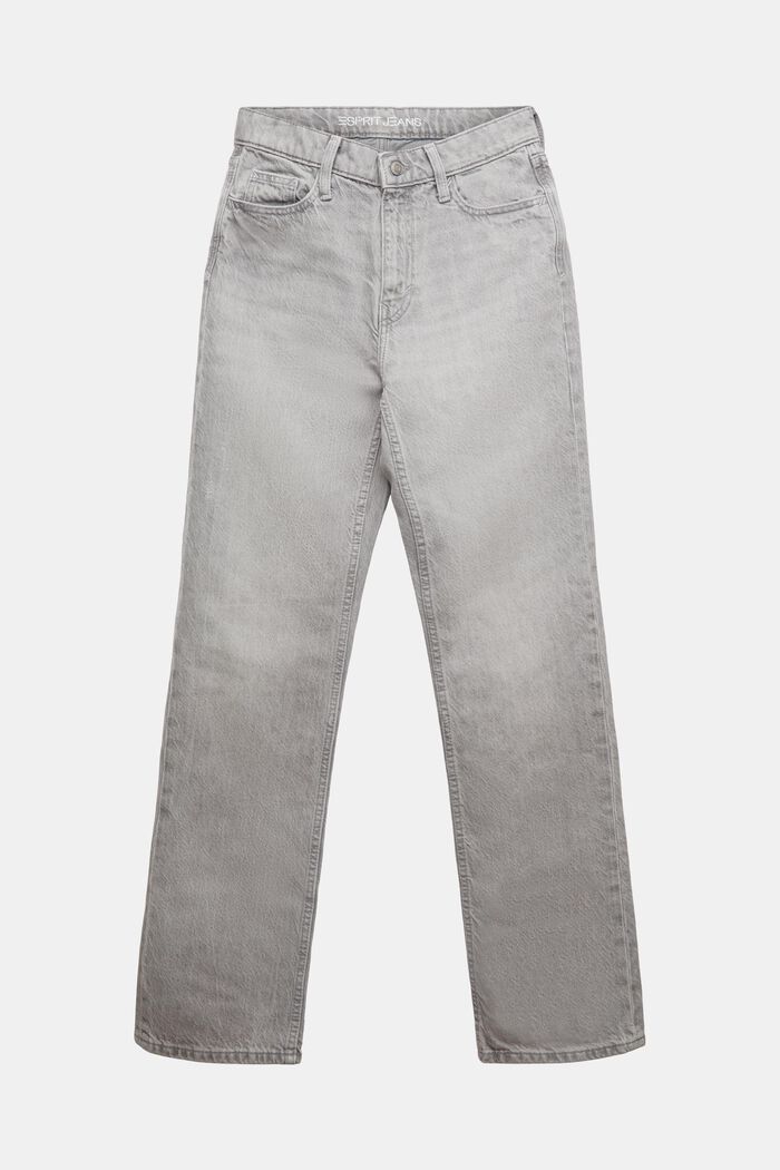 Gerade geschnittene Jeans in Retro-Optik, GREY LIGHT WASHED, detail image number 6