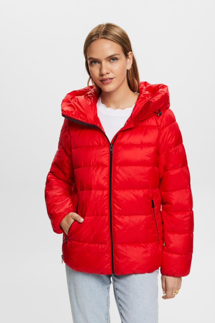 Recyclée : la veste matelassée à capuche, RED, detail image number 0