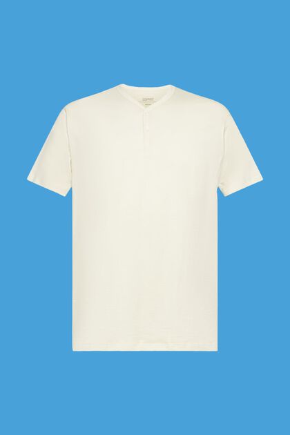 Henley-Shirt aus Slub Jersey