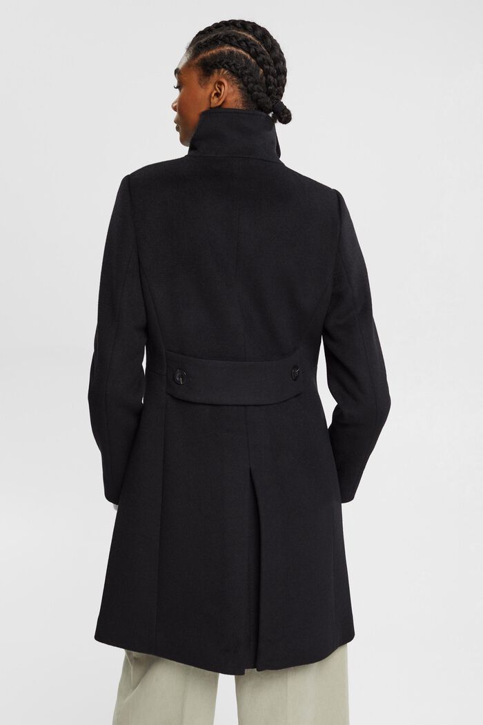 Manteau à teneur en laine, BLACK, detail image number 4