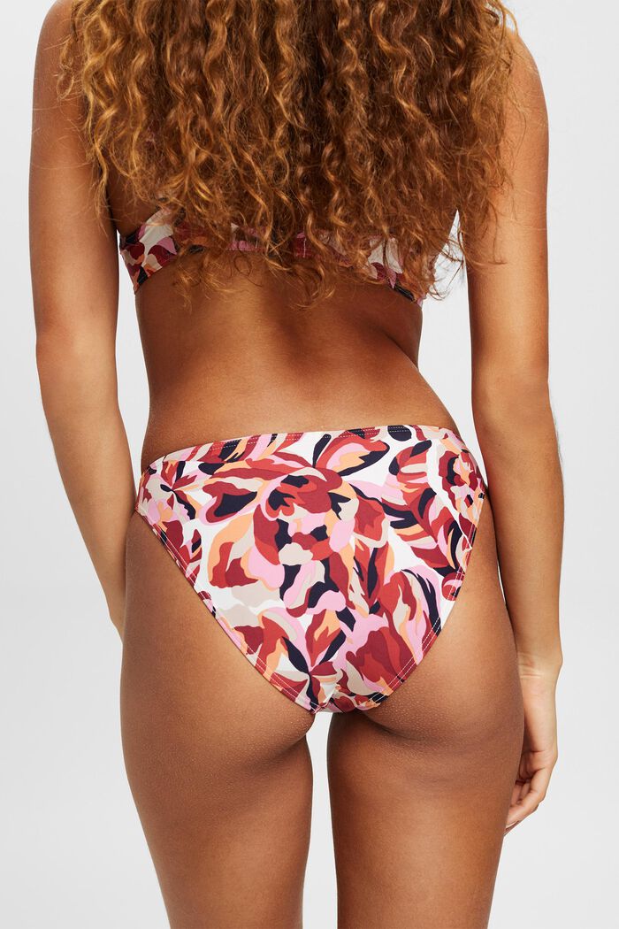 Bas de bikini Carilo beach à imprimé à fleurs, DARK RED, detail image number 2
