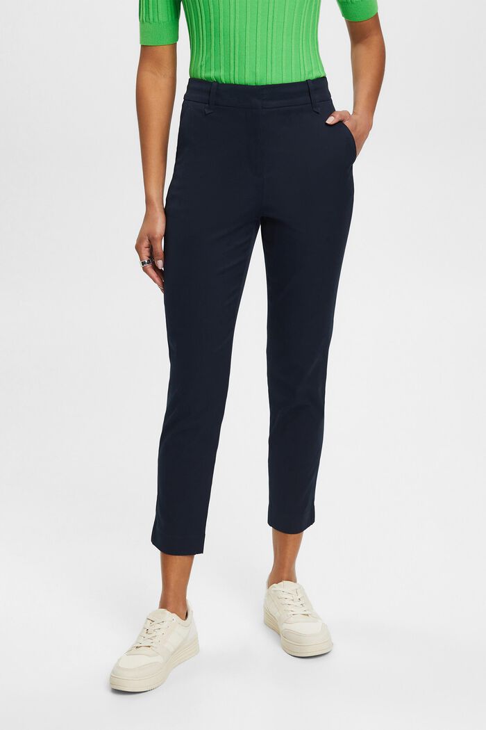 Pantalon de coupe Slim Fit à taille haute, NAVY, detail image number 0