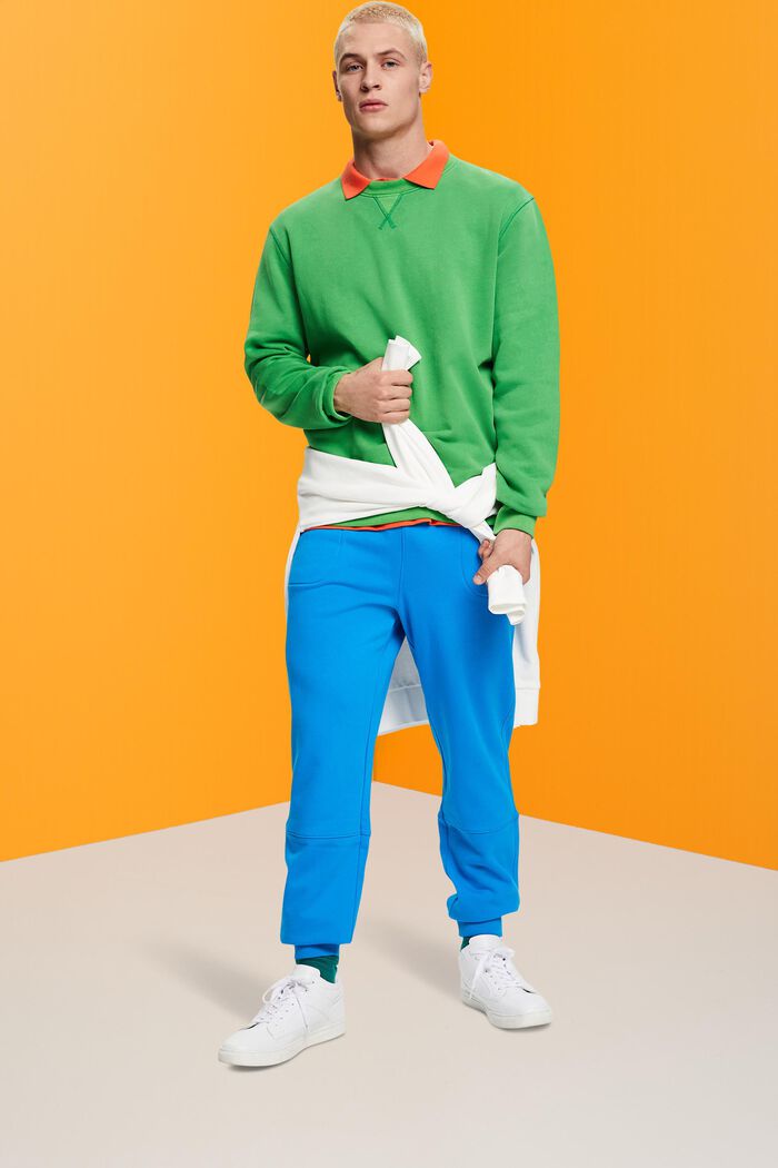 Unifarbenes Sweatshirt im Regular Fit, GREEN, detail image number 1
