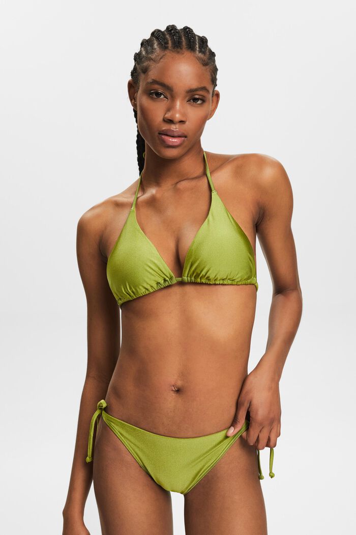 Wattiertes Triangel-Bikinitop, LEAF GREEN, detail image number 0