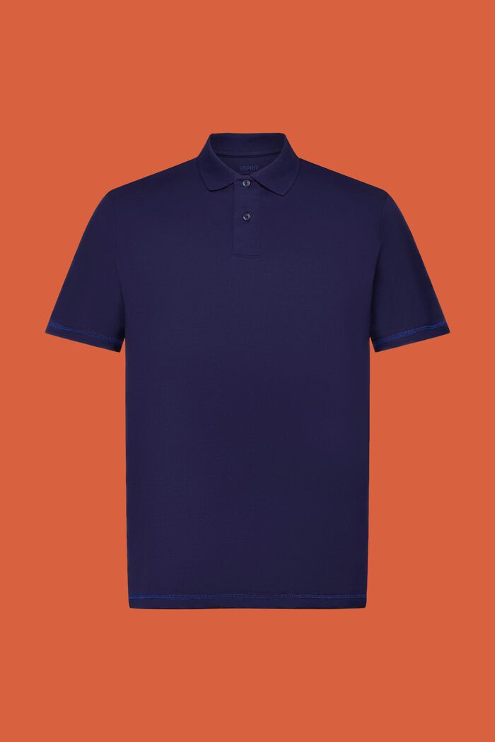 Poloshirt aus Jersey, 100 % Baumwolle, DARK BLUE, detail image number 5