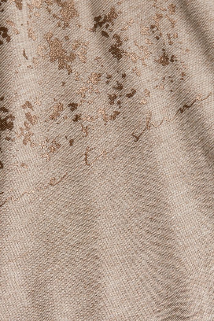 Shirt mit Metallic-Print, LENZING™ ECOVERO™, LIGHT TAUPE, detail image number 1