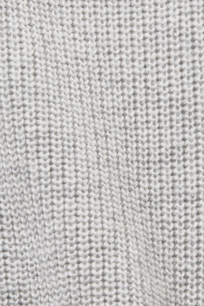 Pull sans manches en maille côtelée de laine mélangée, LIGHT GREY, detail image number 5