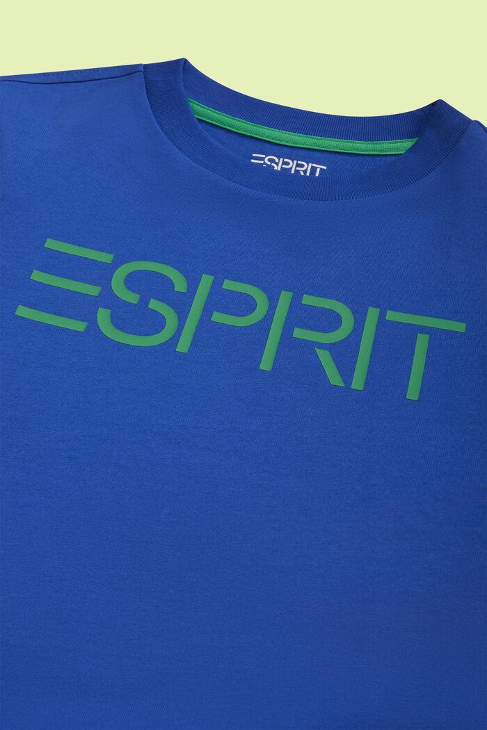 T-shirt à logo en coton biologique, BRIGHT BLUE, detail image number 2