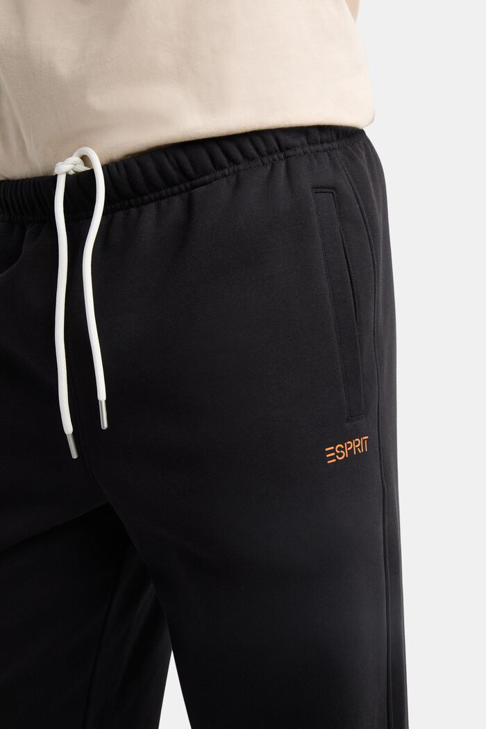 Pantalon de jogging en coton molletonné orné d’un logo, BLACK, detail image number 2