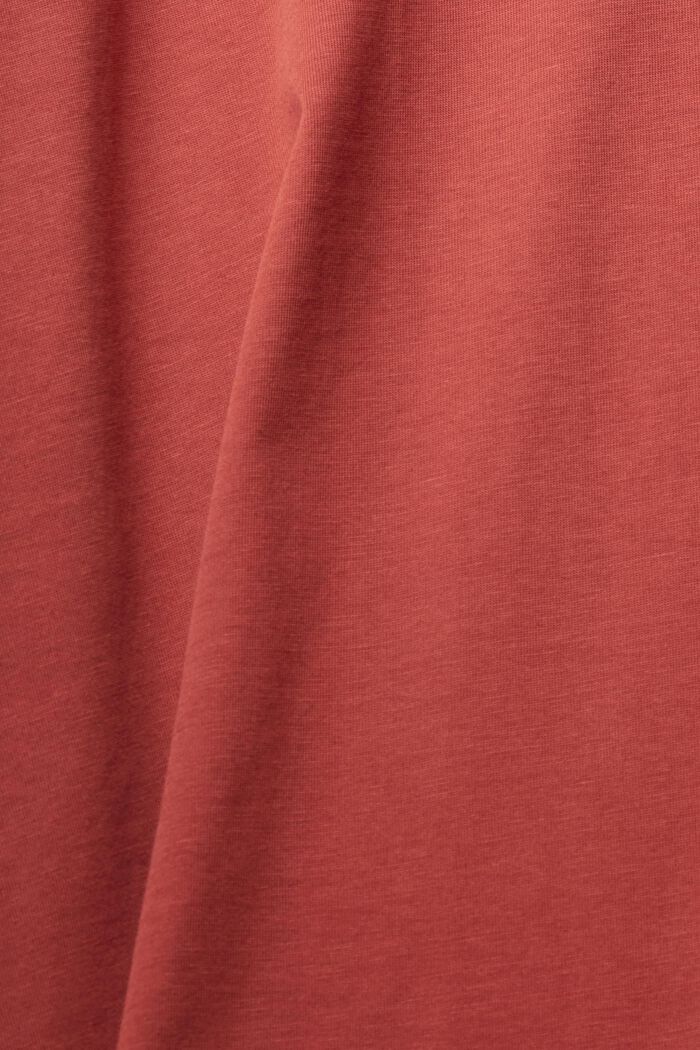 Jersey T-Shirt, 100% Baumwolle, TERRACOTTA, detail image number 1