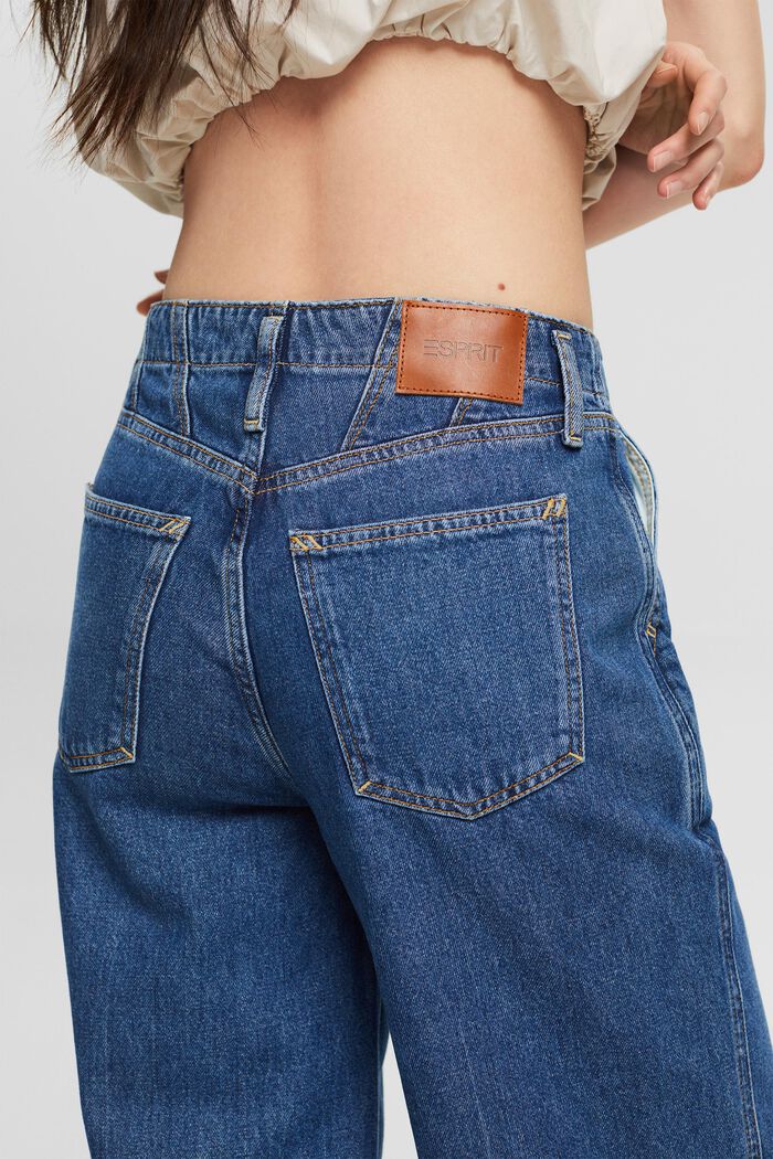 Retro-Jeans mit hohem Bund und weitem Bein, BLUE MEDIUM WASHED, detail image number 3