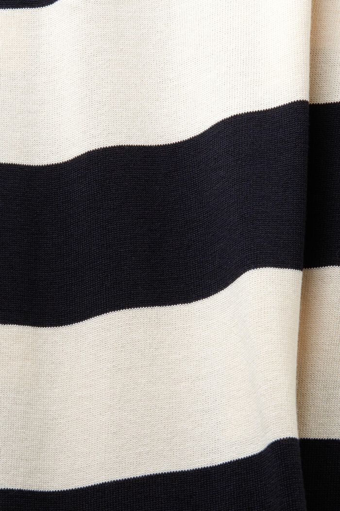 Cardigan de style pull-over rayé mi-long, CREAM BEIGE, detail image number 4