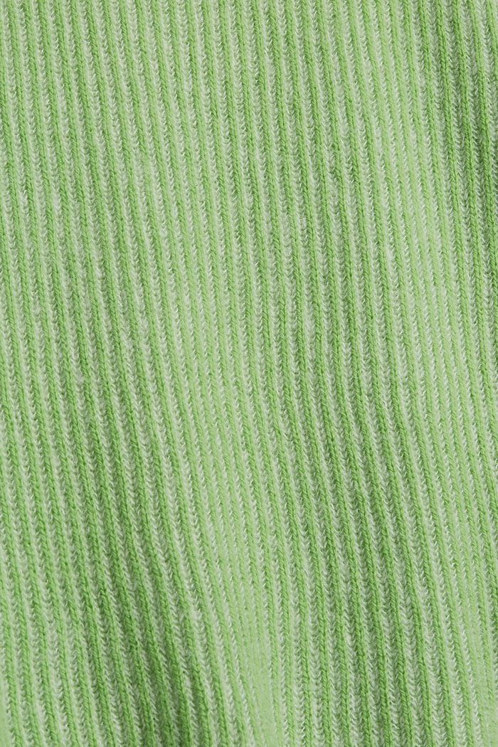 Rippstrickpullover aus Woll-Mix mit Alpaka, GREEN, detail image number 4