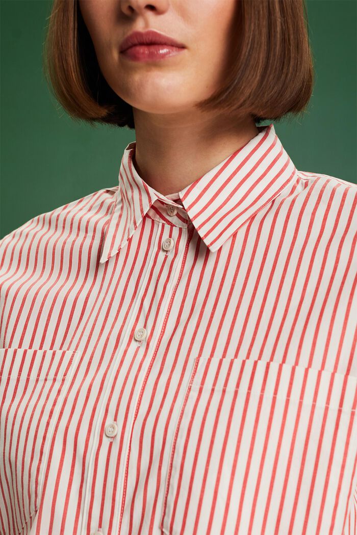 Gestreiftes Button-Down-Hemd, RED, detail image number 3