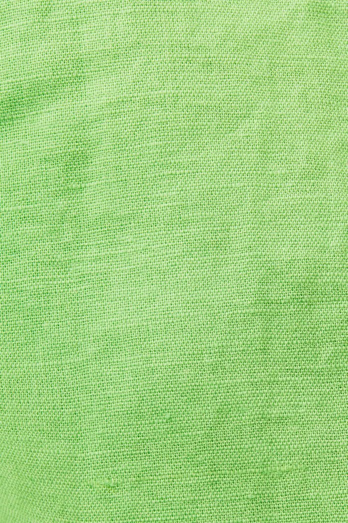 Chemise en lin et coton mélangés, GREEN, detail image number 5