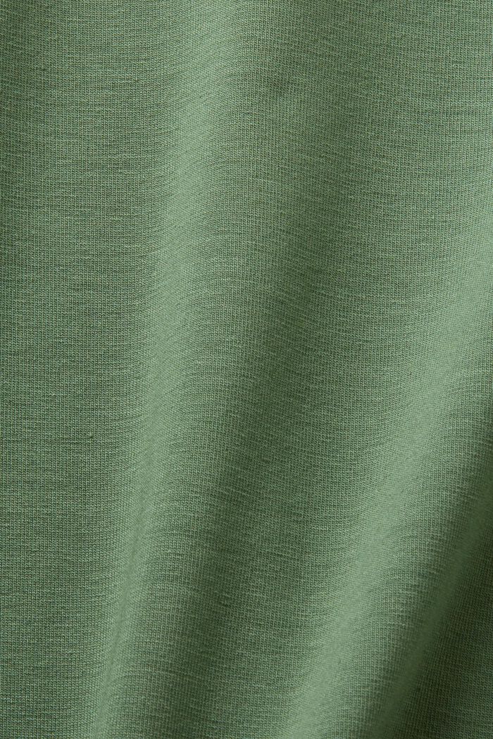En matière recyclée : la jupe longueur midi en jersey, PALE KHAKI, detail image number 5