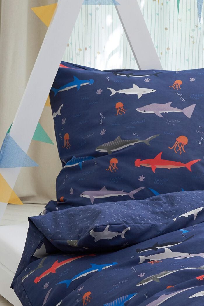 Linge de lit à motif requins, NAVY, detail image number 1