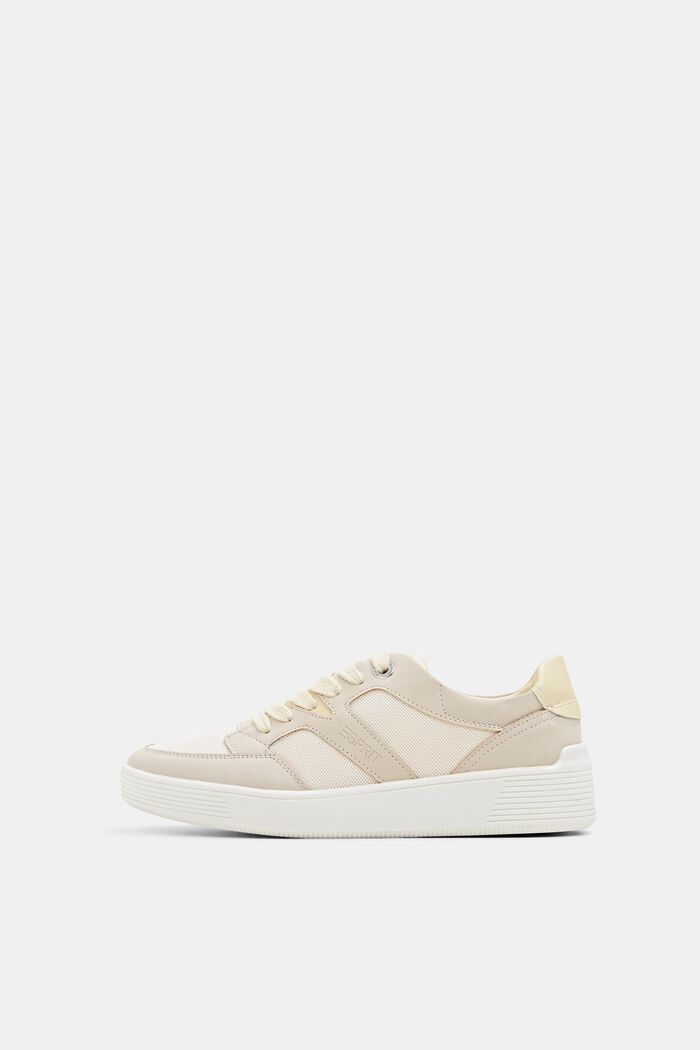 Material-Mix-Sneaker mit Plateausohle, DUSTY NUDE, detail image number 0